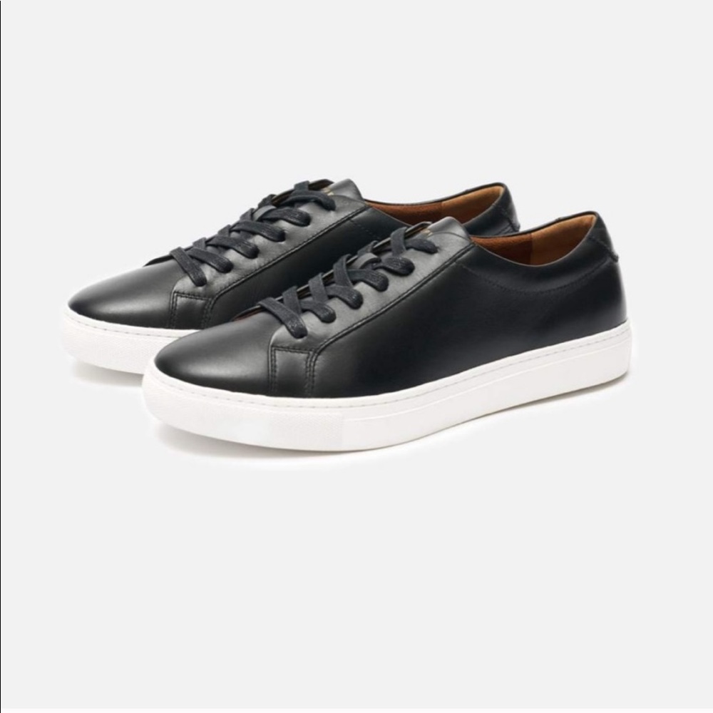 Black Leather Sneaker